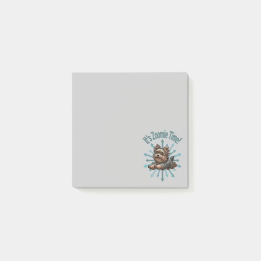 Es ist Zoomie Time Yorkshire Terrier Post-it Klebezettel (Vorderseite)