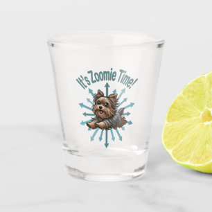 Es ist Zoomie Time Yorkshire Terrier Schnapsglas