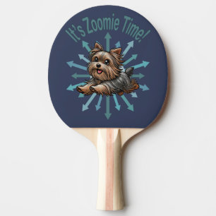 Es ist Zoomie Time Yorkshire Terrier Tischtennis Schläger