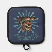 Es ist Zoomie Time Yorkshire Terrier Topflappen (Vorderseite)