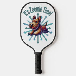 Es ist Zoomie Zeit Brown Scotty Pickleball Schläger