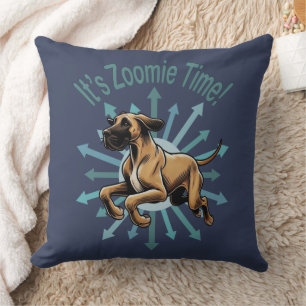 Es ist Zoomie-Zeit Deutsche Dogge Kissen