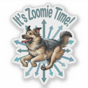 Es ist Zoomie Zeit Großer Hund Aufkleber