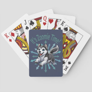 Es ist Zoomie-Zeit Husky Spielkarten
