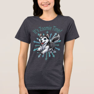 Es ist Zoomie Zeit Husky Tri-Blend Shirt