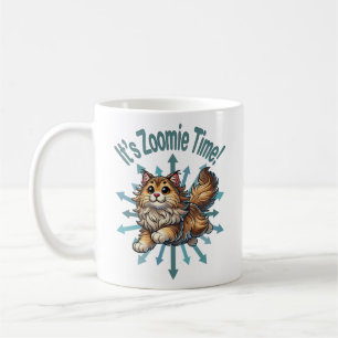 Es ist Zoomie Zeit Norwegische Waldkatze Kaffeetasse