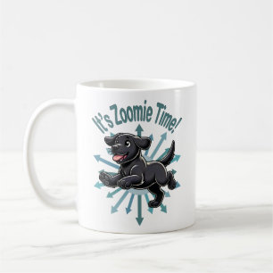 Es ist Zoomie Zeit Schwarz Labrador Kaffeetasse