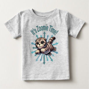 Es ist Zoomie-Zeit Scottish-Fold-Katze Baby T-shirt