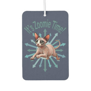 Es ist Zoomie-Zeit Sphynx-Katze Autolufterfrischer