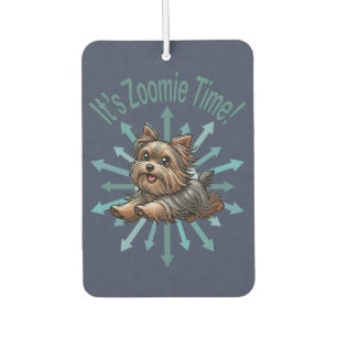 Es ist Zoomie-Zeit Yorkshire Terrier Autolufterfrischer