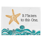 Es ist zu diesem einem Starfish von Bedeutung Große Geschenktüte (Rückseite)