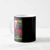 Es ist zu heiß für Pullover Lustiger hässlicher We Kaffeetasse (Vorderseite Links)