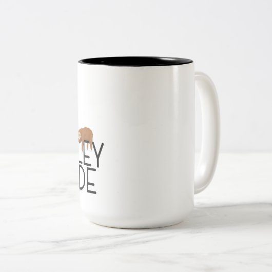 Es ist zu Leute außerhalb des sonnigen Kaffees Lov Zweifarbige Tasse (VorderseiteRechts)