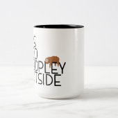 Es ist zu Leute außerhalb des sonnigen Kaffees Lov Zweifarbige Tasse (Mittel)