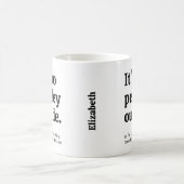 Es ist zu Mensch im Freien Kaffeetasse (Mittel)