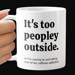 Es ist zu Mensch im Freien Kaffeetasse