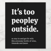 Es ist zu Mensch im Freien Weinetikett (Einzelnes Label)