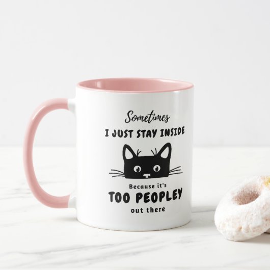 Es ist zu viel Cat-Tasse Tasse (Mit Donut)