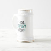 Es ist zu viel Leute außerhalb von Introvertieren  Bierglas (Vorderseite Links)