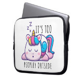 Es ist zu viele Leute außerhalb Unicorn Introverti Laptopschutzhülle (Vorderseite Links)