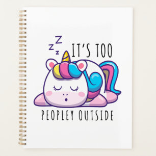 Es ist zu viele Leute außerhalb Unicorn Introverti Planer