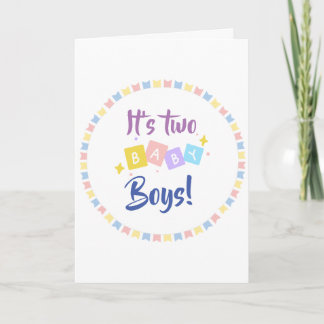 Es ist zwei Baby Boys Blue Party Ankündigung zur G