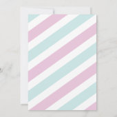 Es ist Zwillings-Babyparty-Rosa-blaues Mädchen, Einladung (Rückseite)