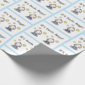 Es ist Zwillingsjunge Geschenkpackung, Babydusche  Geschenkpapier (Ecke)