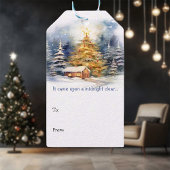 Es kam auf den Tag um Mitternacht klar Weihnachtsg Geschenkanhänger