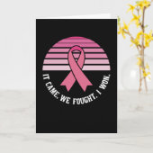 Es kam, dass wir kämpften, dass ich Brustkrebserkr Karte (Gelbe Blume)