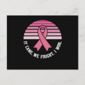 Es kam, dass wir kämpften, dass ich Brustkrebserkr Postkarte (Vorderseite)