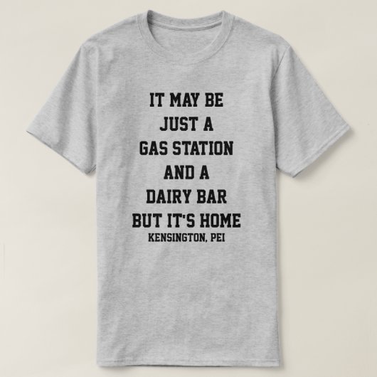 Es kann gerade eine Tankstelle und ein MolkereiBar T-Shirt (Design vorne)