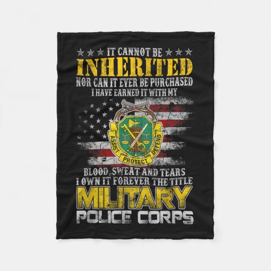 Es kann nicht als Militärlizenveteran erbt werden Fleecedecke (Vorderseite)