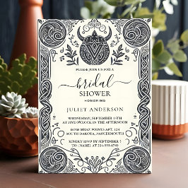 Es keltisches nordisches Fun Mittelalterliches Scr Einladung