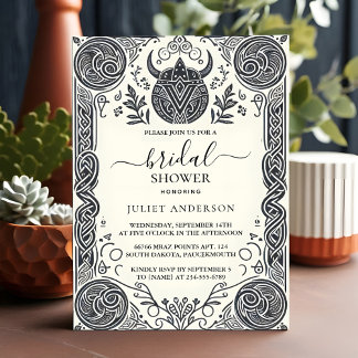 Es keltisches nordisches Fun Mittelalterliches Scr Einladung