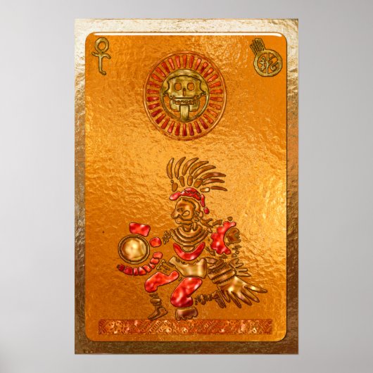 Es kommt! AZTEC 3D Indianermotiv Poster (Vorne)