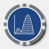 Es kommt in Blau hinzu Pokerchips (Vorderseite)