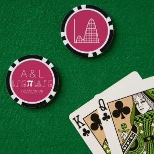 Es kommt in Himbeere hinzu Pokerchips