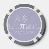 Es kommt in Lavendel hinzu Pokerchips (Rückseite)