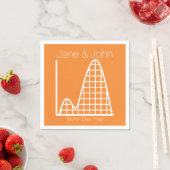 Es kommt in Orange Napkins hinzu Serviette (Beispiel)