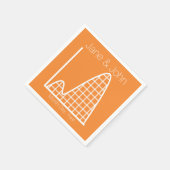 Es kommt in Orange Napkins hinzu Serviette (Ecke)