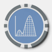 Es kommt in Periwinkle hinzu Pokerchips (Vorderseite)