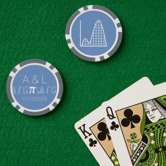 Es kommt in Periwinkle hinzu Pokerchips (Pokertisch (doppelt))