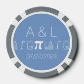 Es kommt in Periwinkle hinzu Pokerchips (Rückseite)