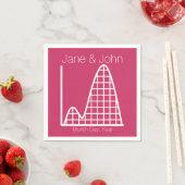 Es kommt in Raspberry Napkins hinzu Serviette (Beispiel)