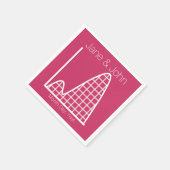 Es kommt in Raspberry Napkins hinzu Serviette (Ecke)
