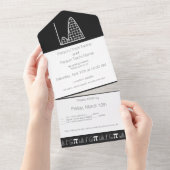 Es kommt in Schwarz hinzu All In One Einladung (Abreißen)