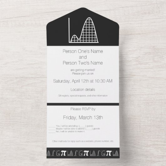 Es kommt in Schwarz hinzu All In One Einladung (Innen Boden)