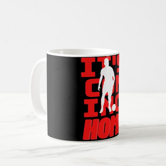 Es kommt Zuhause Kaffeetasse (Vorderseite Links)