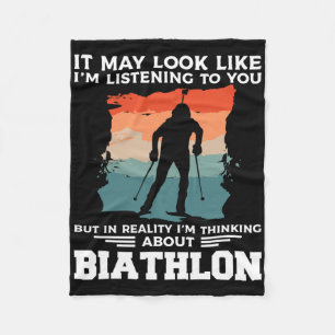 Es könnte so aussehen, als höre ich dir Biathlon B Fleecedecke
